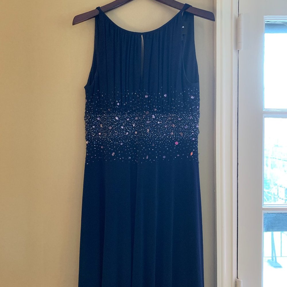 JS Boutique Blue Sparkly Waist Dress